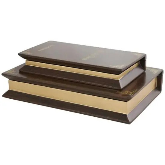 Brown War & Peace Storage Faux Book Box Set {9}