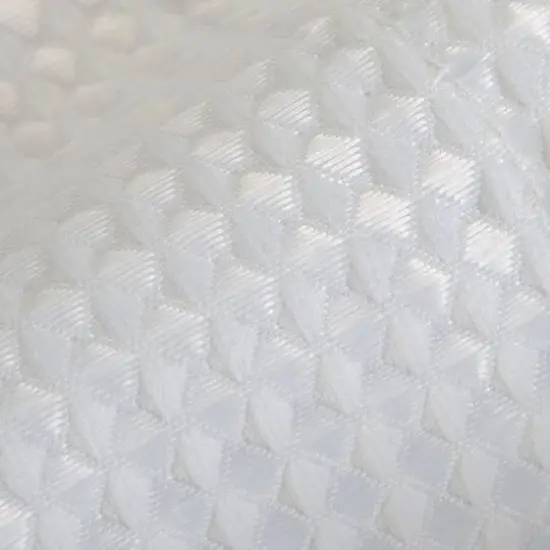 Elle D&eacute;cor White Jacquard Solid Weave Shower Curtain {8}