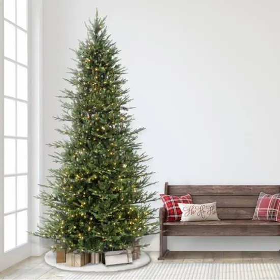 9ft. Pre-Lit Slim Balsam Fir Artificial Christmas Tree, Clear Lights {10}