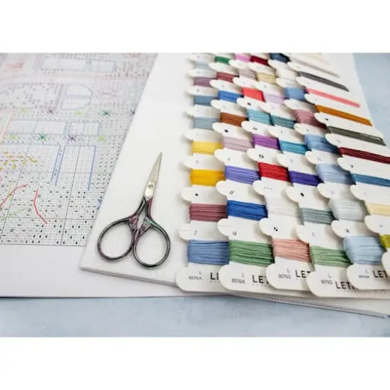 LetiStitch Winter Townhouse Counted Cross Stitch Kit {12}