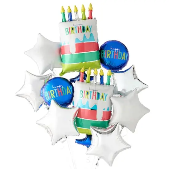 Modern Birthday Foil Balloon Bundle {1}