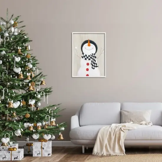 Stupell Industries 24" x 30" Happy Smiling Winter Snowman Gicl&eacute;e Wall Art {3}