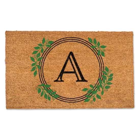 Laurel Circle Monogram Door Mat A {1}
