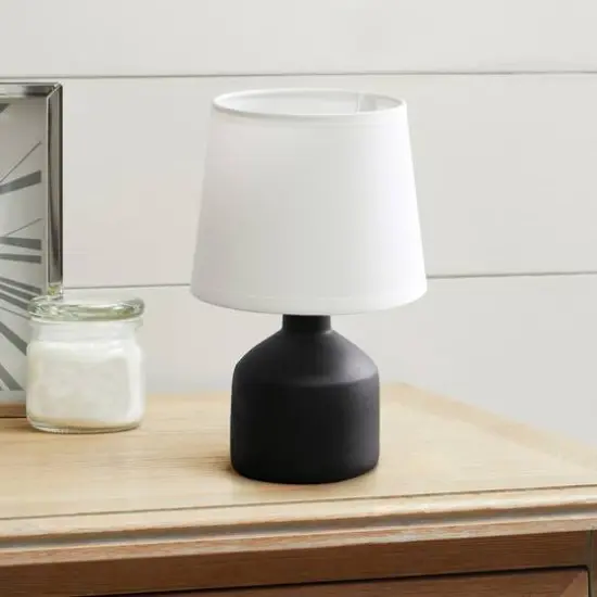 Simple Designs Mini Bocksbeutal Ceramic Table Lamp Black {5}