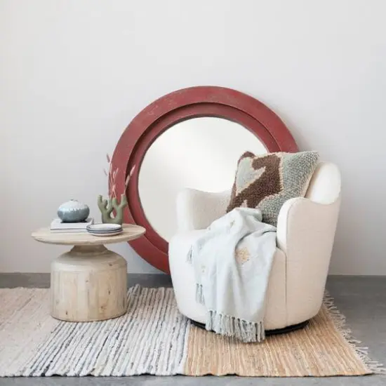 Hello Honey&reg; Gray & Tan Rectangle Chindi Rug with Fringe, 7ft. x 5ft. {3}