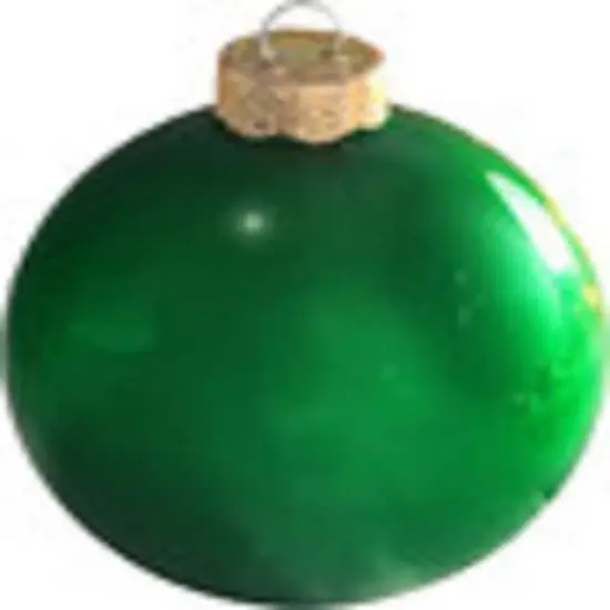 Whitehurst 4ct. 5" Pearl Glass Ball Ornaments Green Pearl {1}