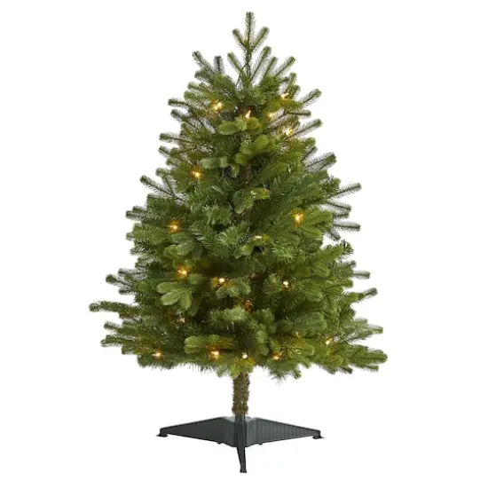 3ft. Pre-Lit Washington Fir Artificial Christmas Tree, Clear LED Lights {1}