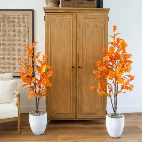 5ft. Artificial Autumn Oak Tree {9}