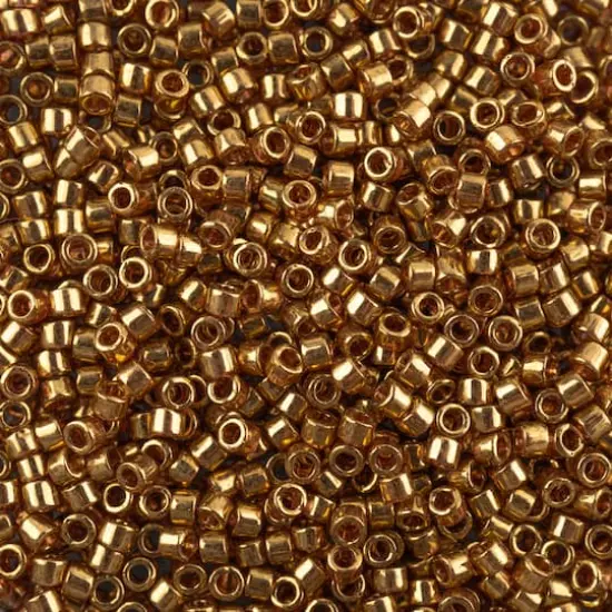 John Bead 11/0 Miyuki Delica Glass Seed Beads, 5g Light Topaz Gold Luster {1}