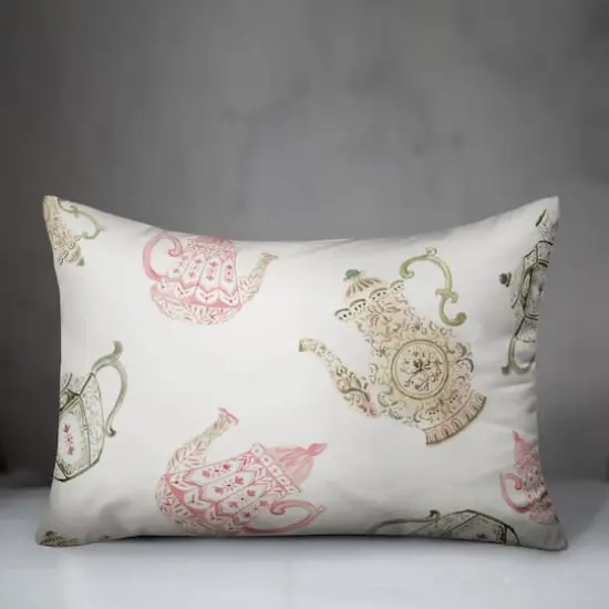 Tea Pot Pattern 14" x 20" Throw Pillow {4}
