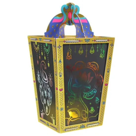 Kulture Khazana Rangoli Mandala Scratch Art Lantern DIY Craft Kit {6}