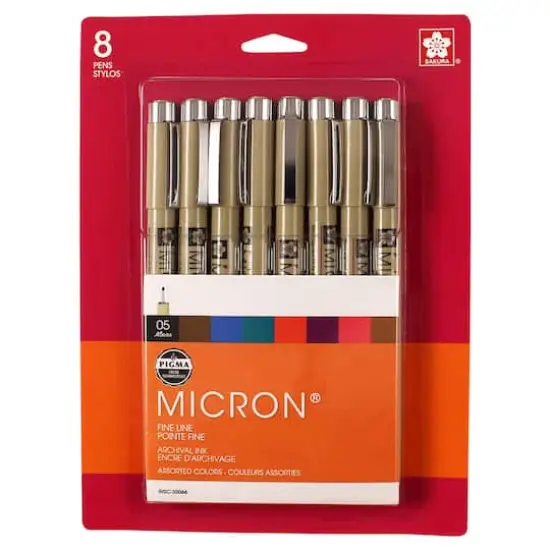 Sakura Pigma Micron Pen Set, 8-Colors, .45mm {1}