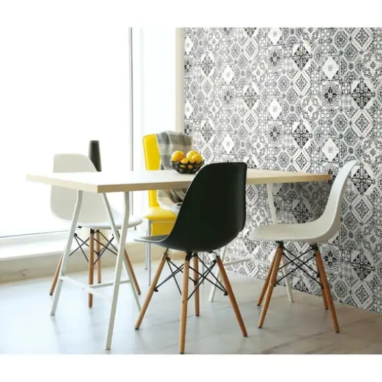 RoomMates Mediterranean Tile Peel & Stick Wallpaper Black {5}