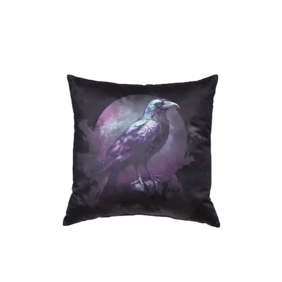 17" x 17" Crow with Moon Softline Pillow by Ashland&reg; {1}