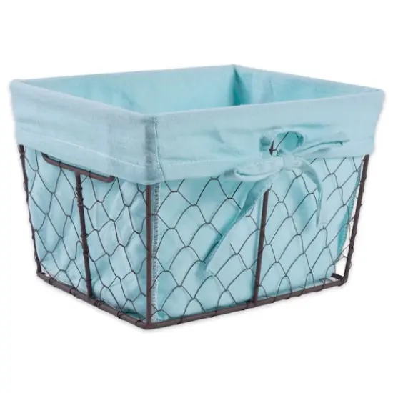 DII&reg; Chicken Wire Basket with Liner Set Aqua {5}