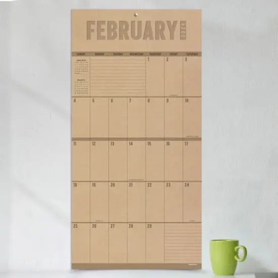 TF Publishing 2024 Big Grid - Kraft Wall Calendar {5}