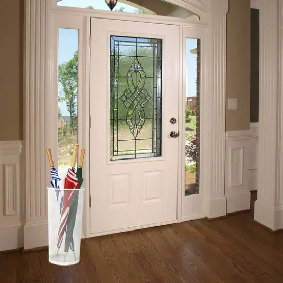 Mind Reader White Metal Mesh Umbrella Holder Basket {3}