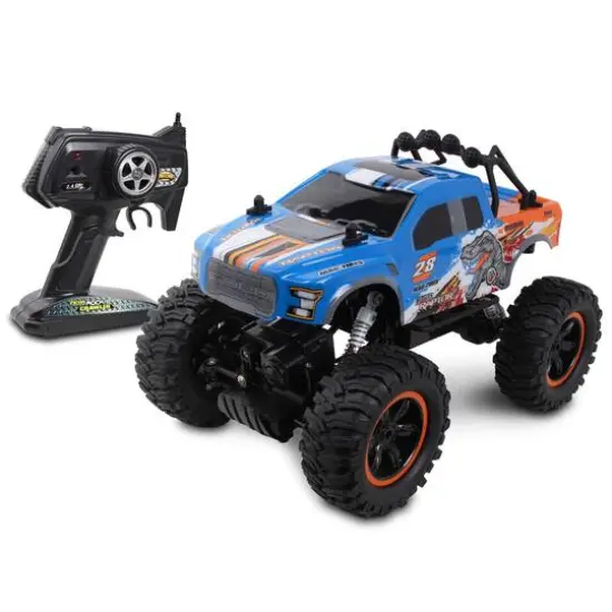 NKOK Mean Machines Rock Crawler RC Blue Ford F-150 Raptor {1}