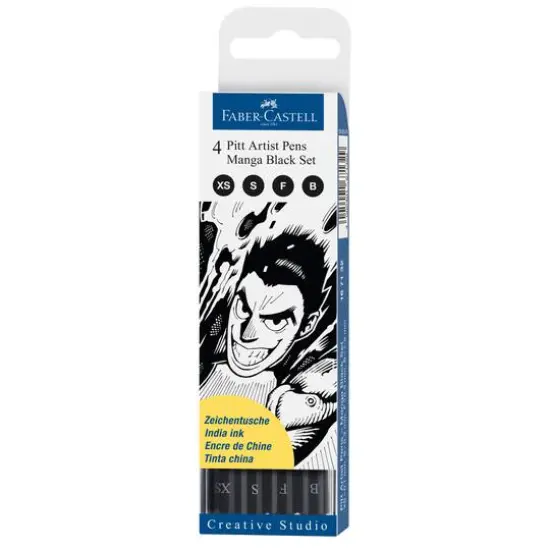 Faber-Castell&reg; PITT&reg; Manga Black Artist Pens Set {1}