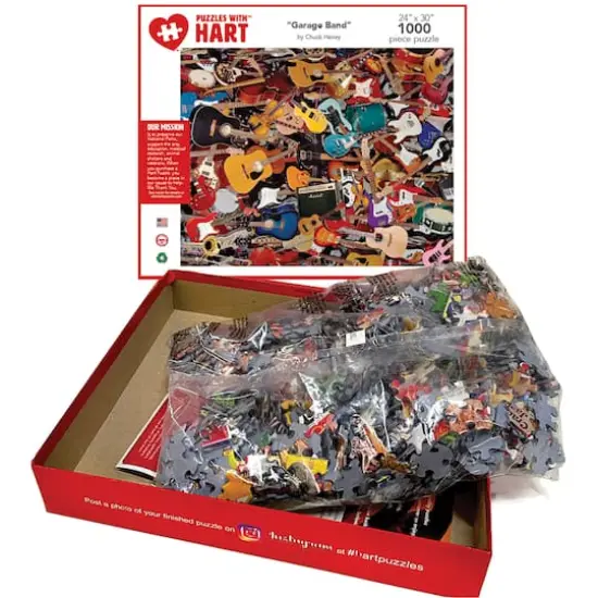 Hart Puzzles Garage Band by Chuck Haney 1,000 Piece Jigsaw Puzzle {4}