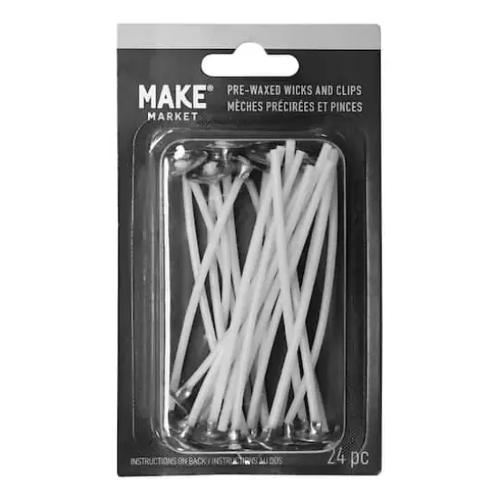 Pre-Waxed Candle Wicks & Clips by Make Market&reg; {1}