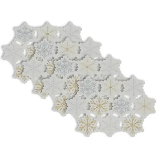 DII&reg; Embroidered Snowflake Placemats, 4ct. {1}