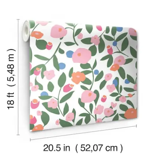 RoomMates Kensington Garden Peel & Stick Wallpaper White {9}