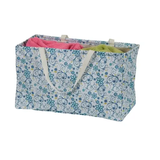 Household Essentials Krush&reg; Blue Floral Canvas Tote {8}