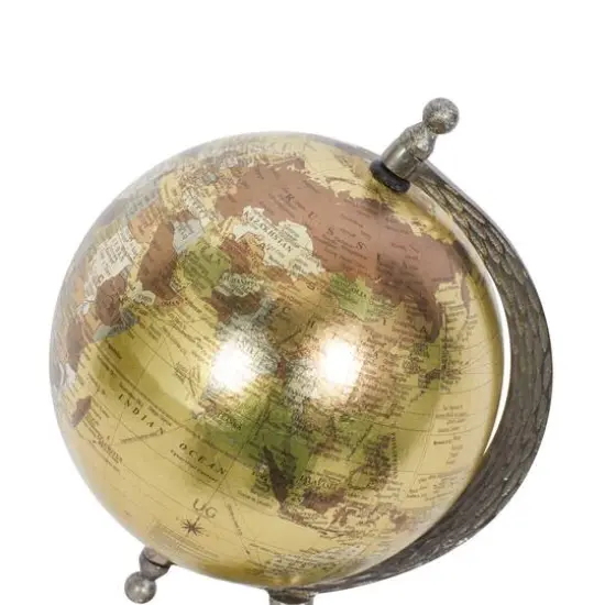 10" Brown Aluminum Traditional Globe {6}