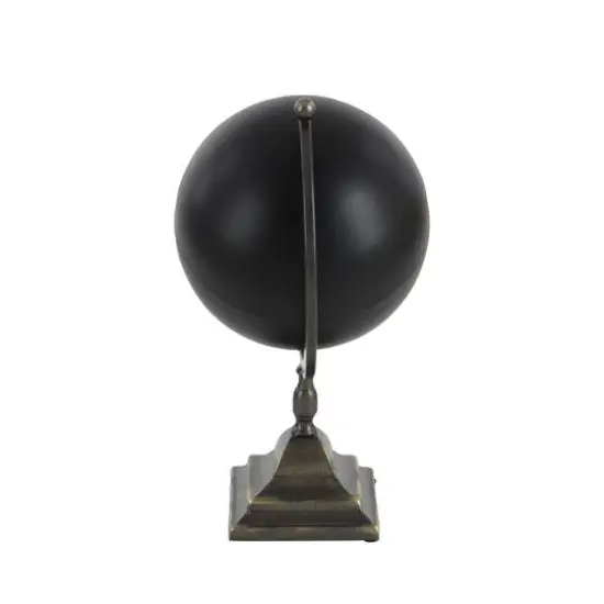 18" Black Iron Industrial Globe {4}