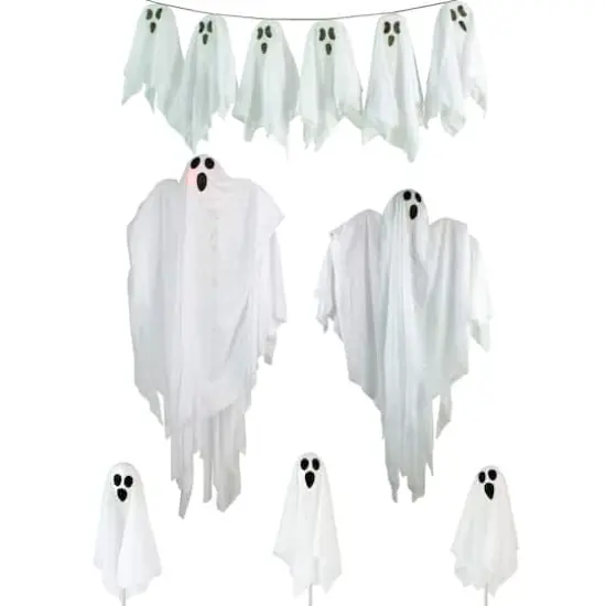6-Piece Ghost Family Halloween Porch Display Decoration Set {1}