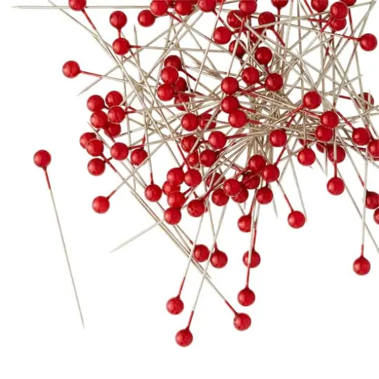 Loops & Threads&trade; Long Pearlized Pins Red {4}