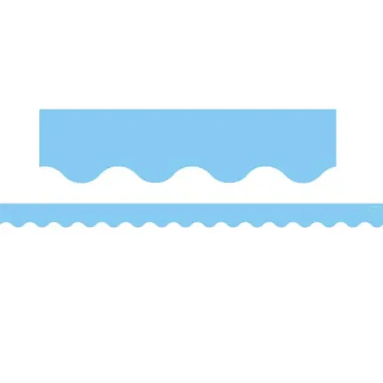 Light Blue Scalloped Border Trim, 210ft. {1}