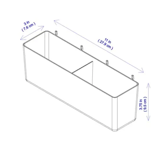 Medium White Pegboard Storage Bin by Simply Tidy&reg; {5}