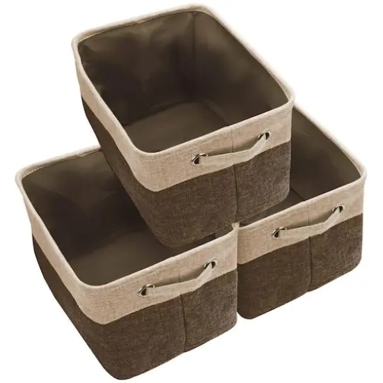 Sorbus 11" Brown Twill Storage Baskets, 3ct. {4}