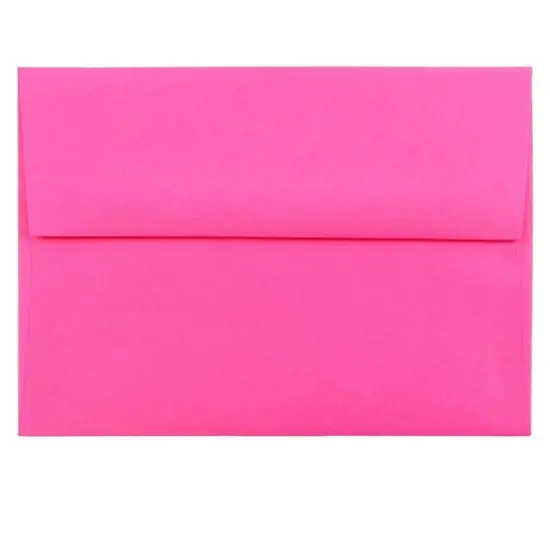JAM Paper A6 Colored Invitation Envelopes, 50ct. Ultra Fuchsia Hot Pink {1}