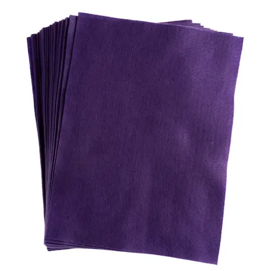 John Bead9" x 12" Acrylic Craft Felt Sheets, 25ct. Purple {1}