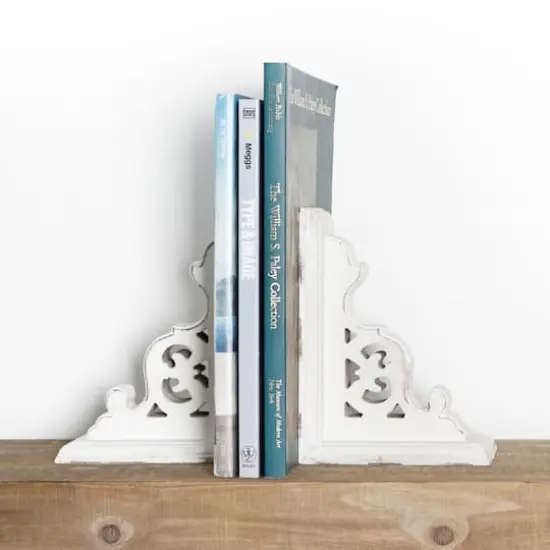 American Art D&eacute;cor&trade; 8" Vintage Decorative Wood Bookends, 2ct. Whitewashed {7}