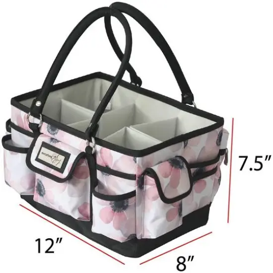 Everything Mary White & Floral Deluxe Store & Tote Craft Organizer {4}