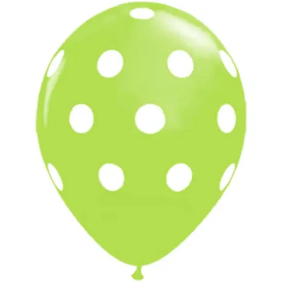 JAM Paper 12" Latex Party Balloons, 36ct. Lime Green Polka Dot {1}
