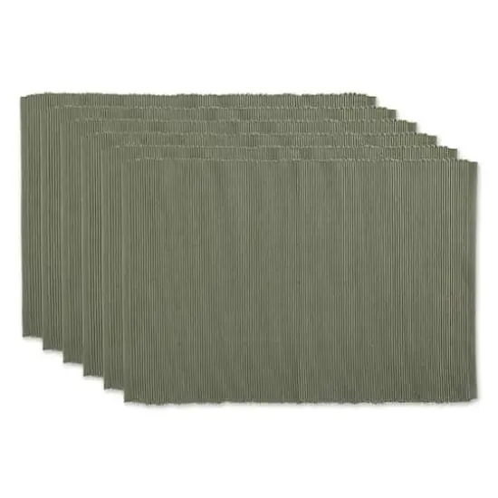 DII&reg; Ribbed Cotton Placemats, 6ct. Artichoke {1}