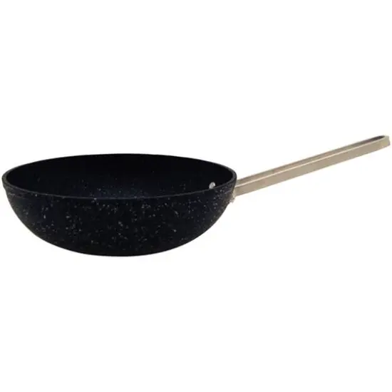 THE ROCK by Starfrit 7.08" Personal Wok Pan With Stainless Steel Wire Handle {4}