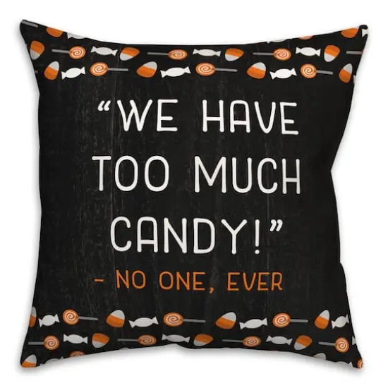 Too Much Candy Throw Pillow {1}
