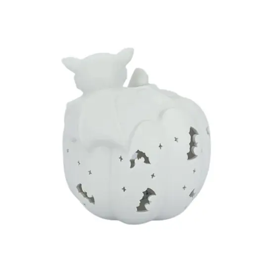 6.75" DIY Ceramic LED Pumpkin & Bat D&eacute;cor by Make Market&reg; {8}