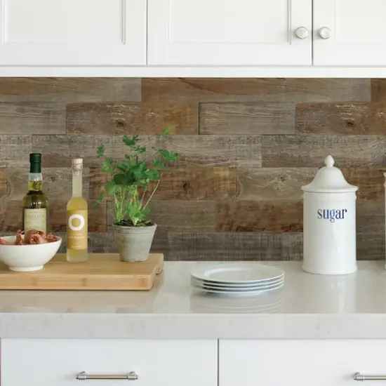 Brewster Farm Wood Peel & Stick Backsplash {4}