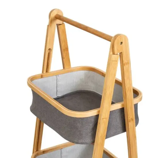 Honey Can Do Bamboo & Canvas 2-Tier Collapsible Shelves {10}