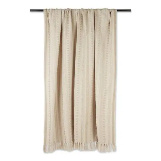 Vintage Linen Braided Stripe Throw {4}