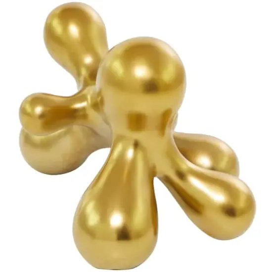 CosmoLiving by Cosmopolitan 13" Porcelain Molecule Abstract Sculpture Gold {7}