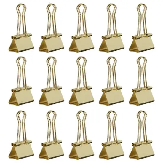 JAM Paper 1.25" Binder Clips, 15ct. Gold {7}