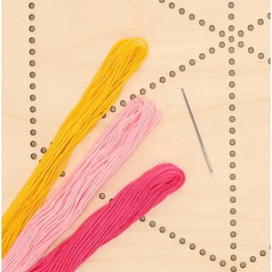 Leisure Arts&reg; Hexagon Flower Stitched String Art Shadow Box Kit {4}